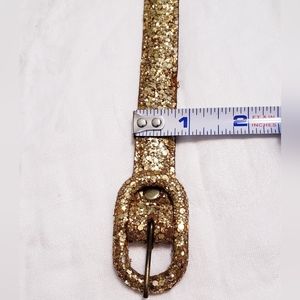 Vintage 1972 Gold Glitter Belt-GlamRock